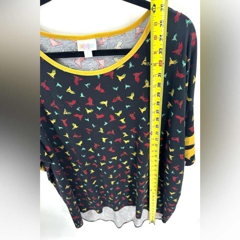 Lularoe Irma Tunic Top Womens 2XL Colorful Origami Birds Soft Stretch Comfy NWT - Picture 7 of 8